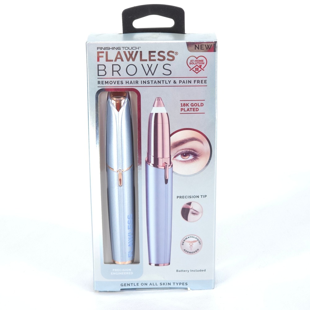 Finishing Touch Flawless Brows 18K Gold Plated Hair Remover – Parisian Blue NEW